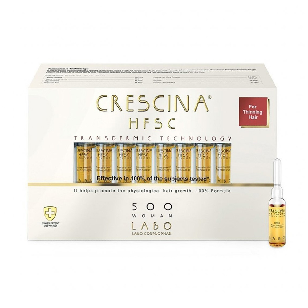 Crescina Hfsc Transdermic 500 Femme 3,5ml X20 Ampoules