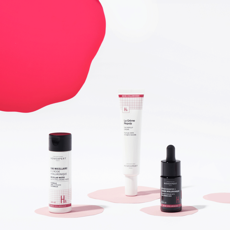 Novexpert Trio Pack Serum Booster Ah + Eau Micellaire + Creme Repulpe – Image 2